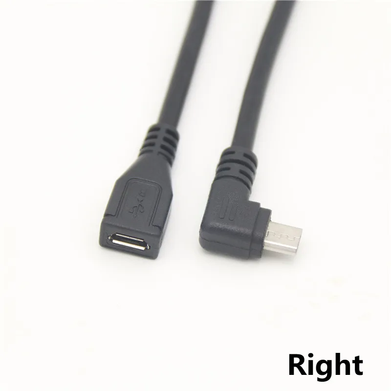 Cable de extensión Micro USB 2.0 macho a hembra de 90 grados arriba abajo izquierda derecha - imagen 4