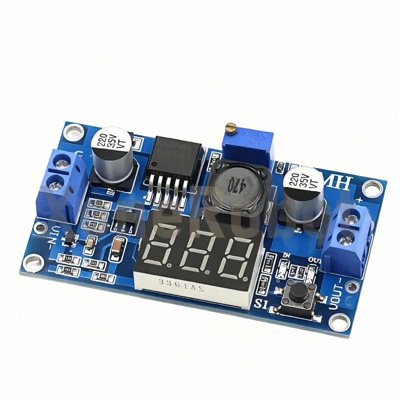 1-10 Uds LM2596 DC convertidor reductor regulador de voltaje pantalla LED voltímetro 4,0 ~ 40 a 1,3-37V adaptador Buck potencia ajustable - imagen 4