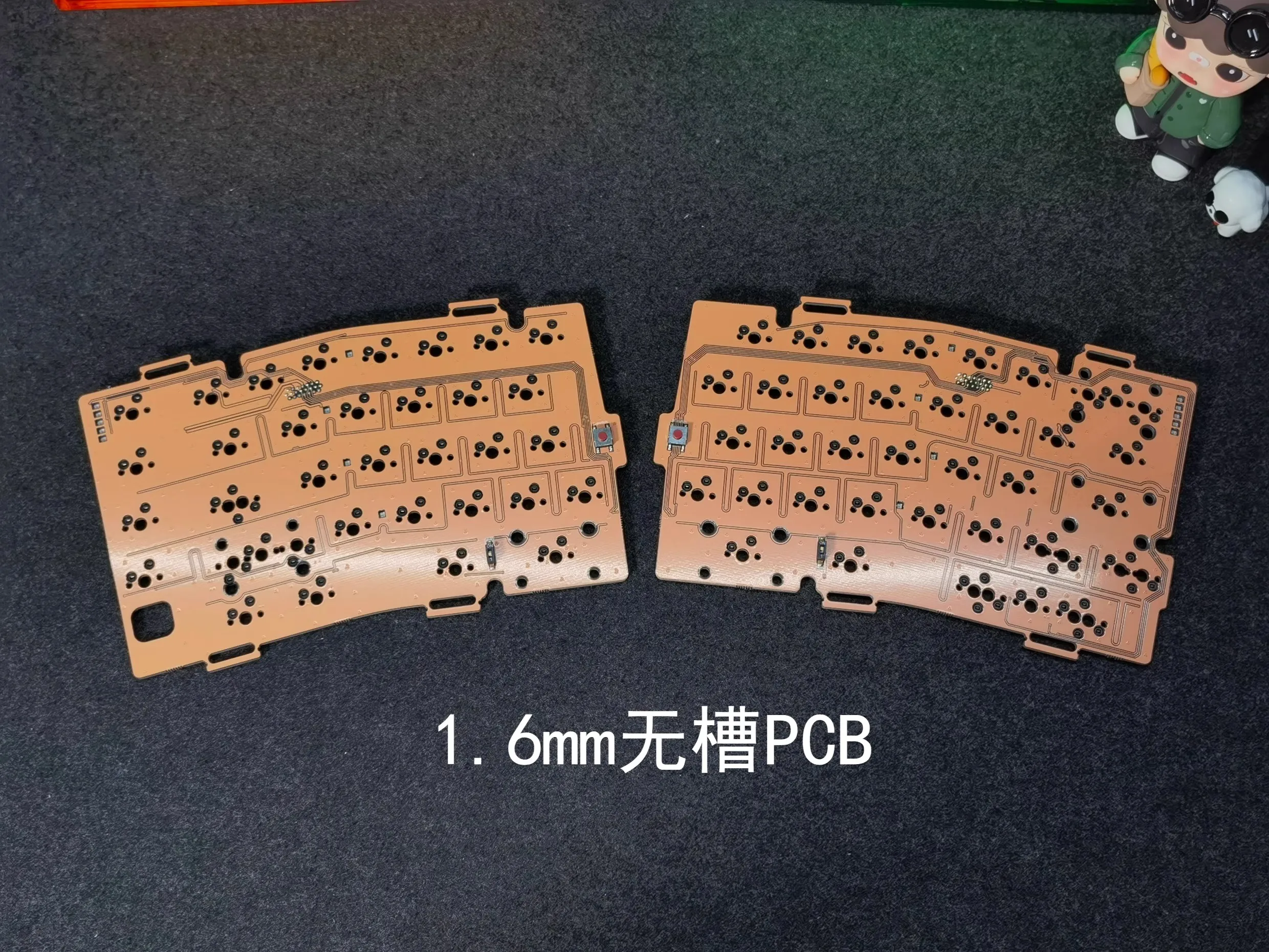 Teclado PCB Original para QK Alice Duo, Teclado mecánico dividido, placa de posicionamiento de aluminio, accesorio personalizado para jugadores de PC DIY