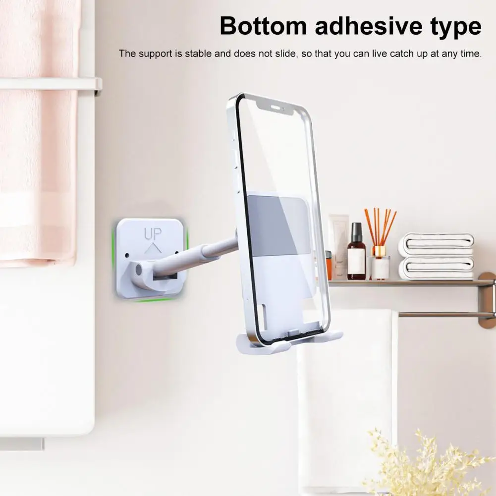 Soporte versátil para teléfono móvil, montaje en pared, altura ajustable, rotación de 90 grados, antivibración, Universal - imagen 3