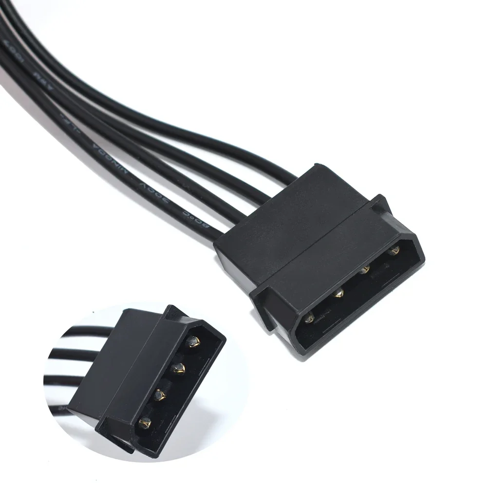 Nuevo Cable divisor de fuente de alimentación IDE SATA/4PIN de 15 pines, disco duro de 1 macho a 5 hembra para DIY, Cable de alimentación de extensión para PC - imagen 4