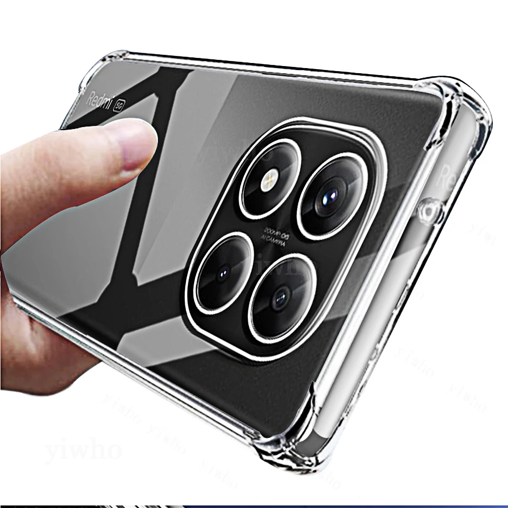 Funda de teléfono a prueba de golpes para Xiaomi Redmi Note 14 Pro Plus, fundas traseras transparentes Clera en Redmi 13 4g 5g 14pro 13pro + fundas telefónicas - imagen 2