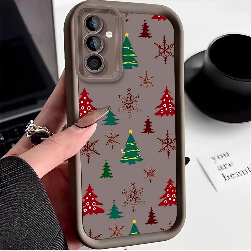 Funda con estampado de árbol de Navidad para Samsung Galaxy A53 A50 A50S A36 5G A35 A34 A33 A32 A30 A26 A24 A23 A22 A20 A16 A15 A13 4G - imagen 4