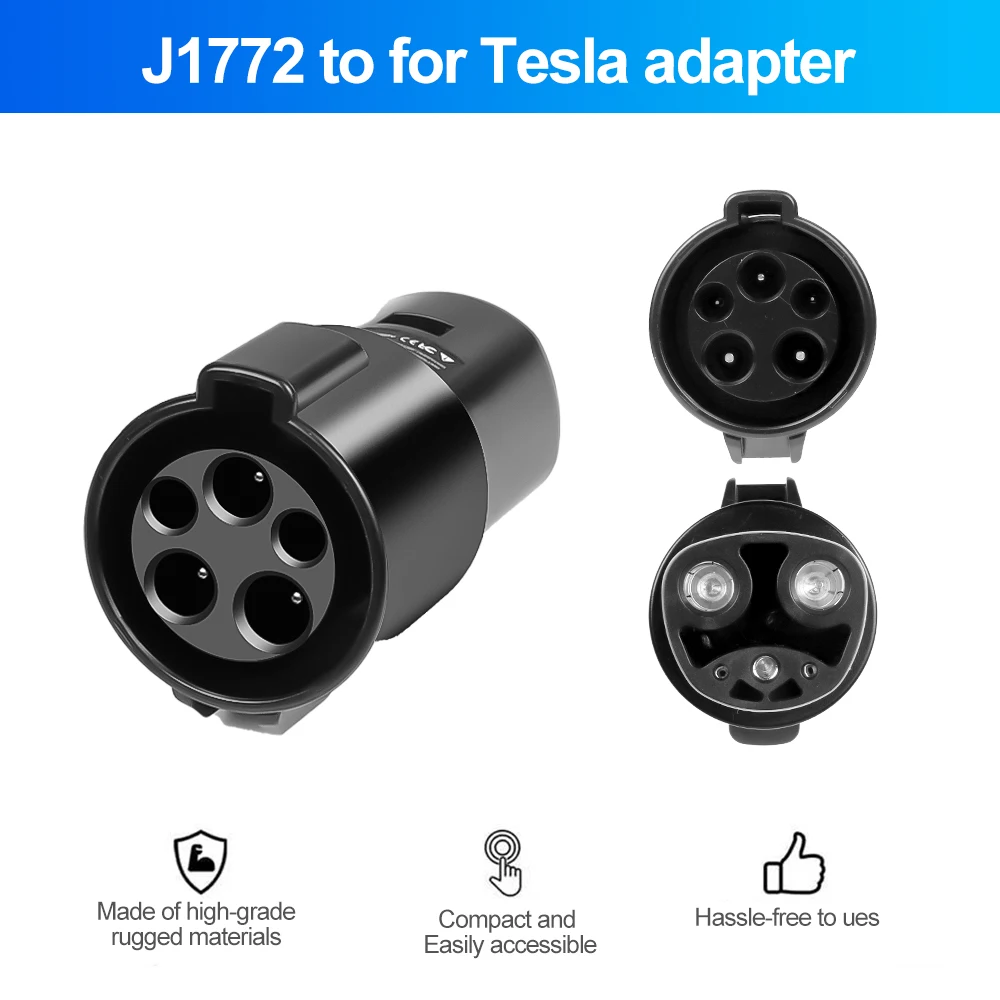 Adaptador de vehículo eléctrico tipo de carga 1 J1772 para Tesla modelo X Y 3 S, Conector de cargador EV, toma de pistola de conversión - imagen 4