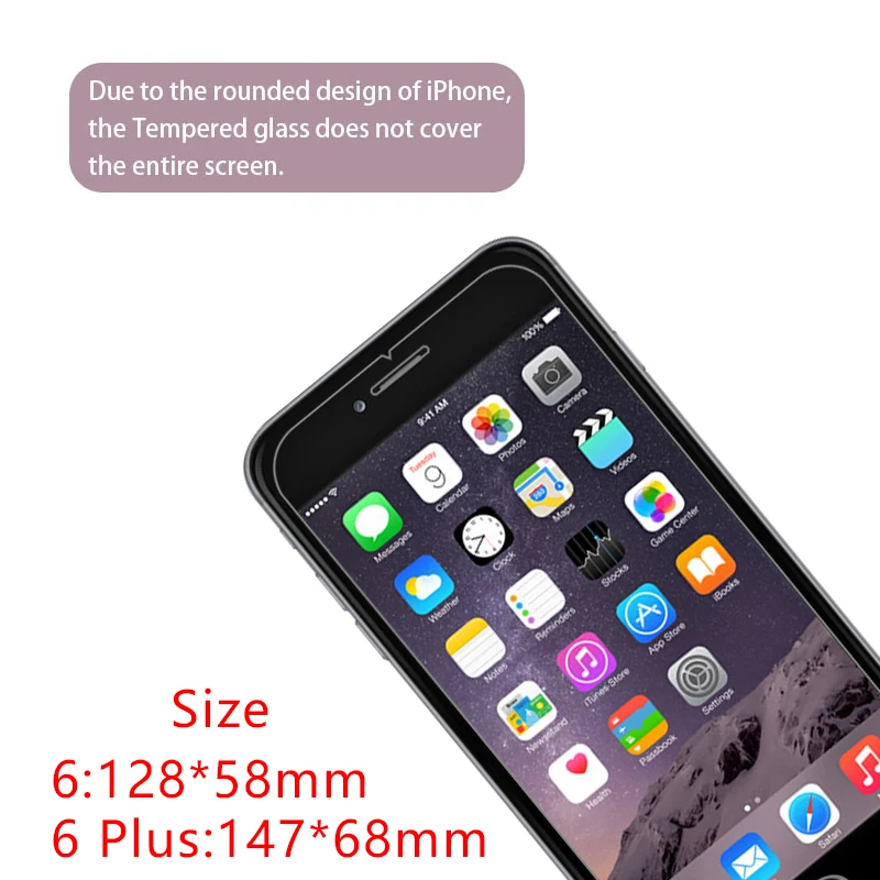 Vidrio templado protector para apple iphone 6 6s plus protector de pantalla en iphone6 6 s s6 6plus 6splus película i teléfono iphone ipone - imagen 3