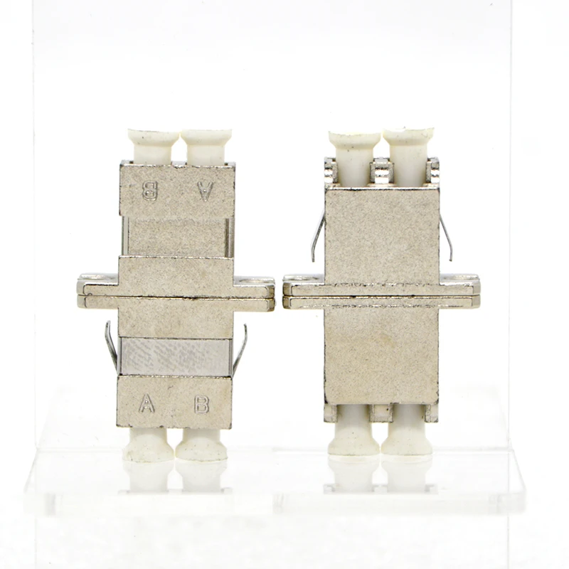 1 Uds LC-LC adaptador de fibra óptica dúplex SM MM acoplador de brida de Metal Universal de alto rendimiento, inserto cerámico de precisión al por mayor - imagen 5