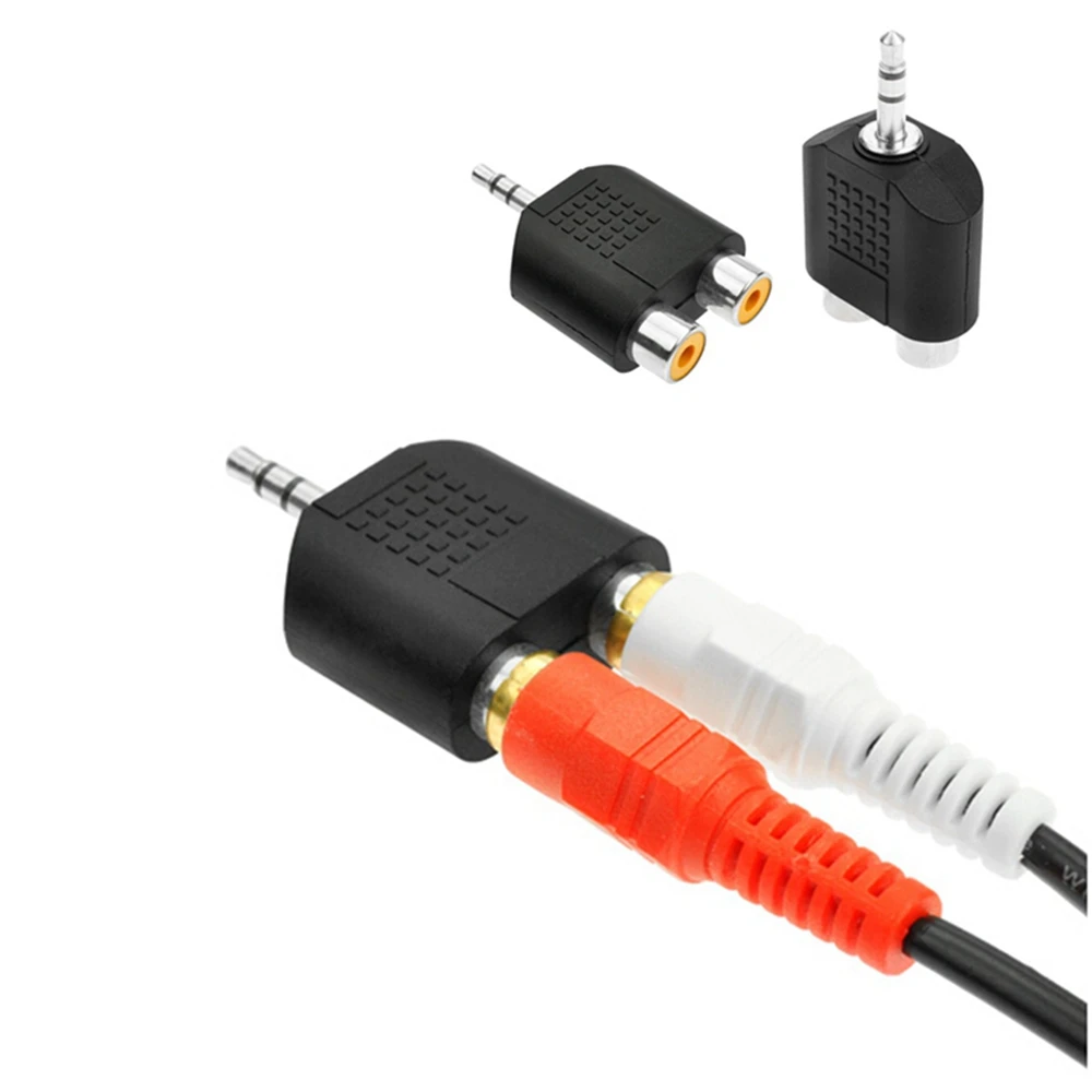 Conector estéreo Jack de 3,5mm a 2 enchufes RCA adaptador hembra M/F Y divisor adaptador de Audio RCA enchufe Cable de Audio de 3,5mm