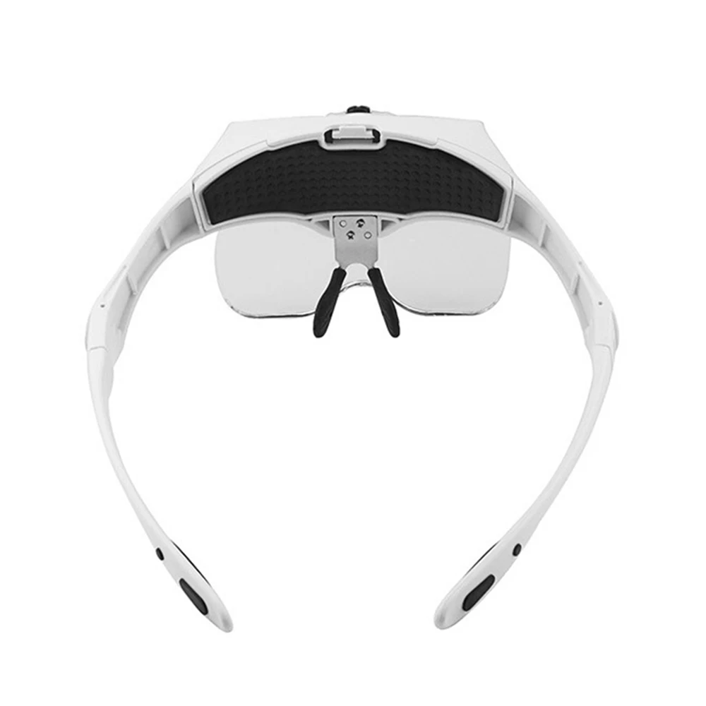 Lupas Lupa iluminada de lectura 1.0X 1.5X 2.0X 2.5X 3.5X 2 luces Lupa iluminada con cabeza ajustable - imagen 3