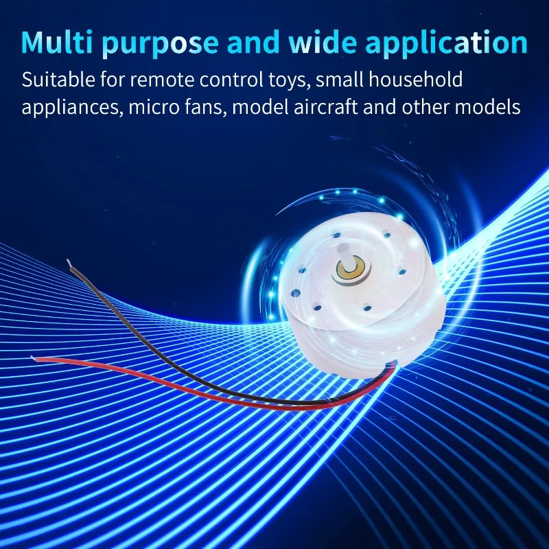 10 Uds 1,5 V 3V 6V 7000rpm pequeño R300C Micro generador de CC Mini Motor eléctrico con cable para juguetes DIY generador de turbina eólica - imagen 2
