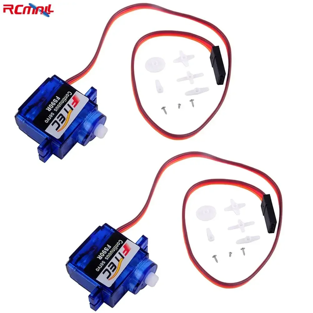 Feetech FS90R Servomotor Micro RC de rotación continua de 360 grados 6V para robot de coche inteligente Arduino Microbit (paquete de 2)