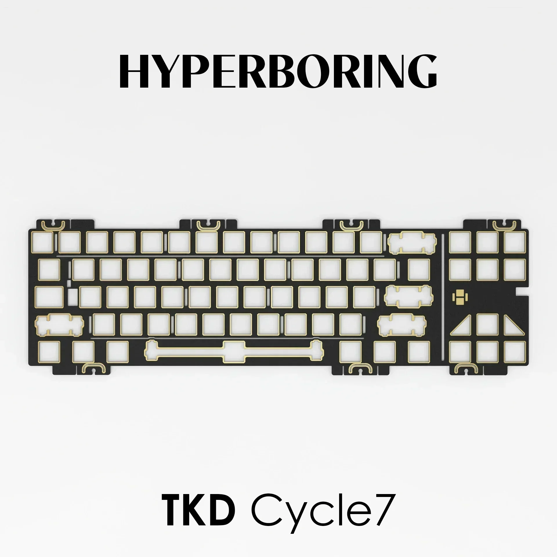 Placa de teclado TKD Cycle7 PP PC FR4 Aluminio (puñaladas montadas en PCB y puñaladas montadas en placa) Cycle70 - imagen 2