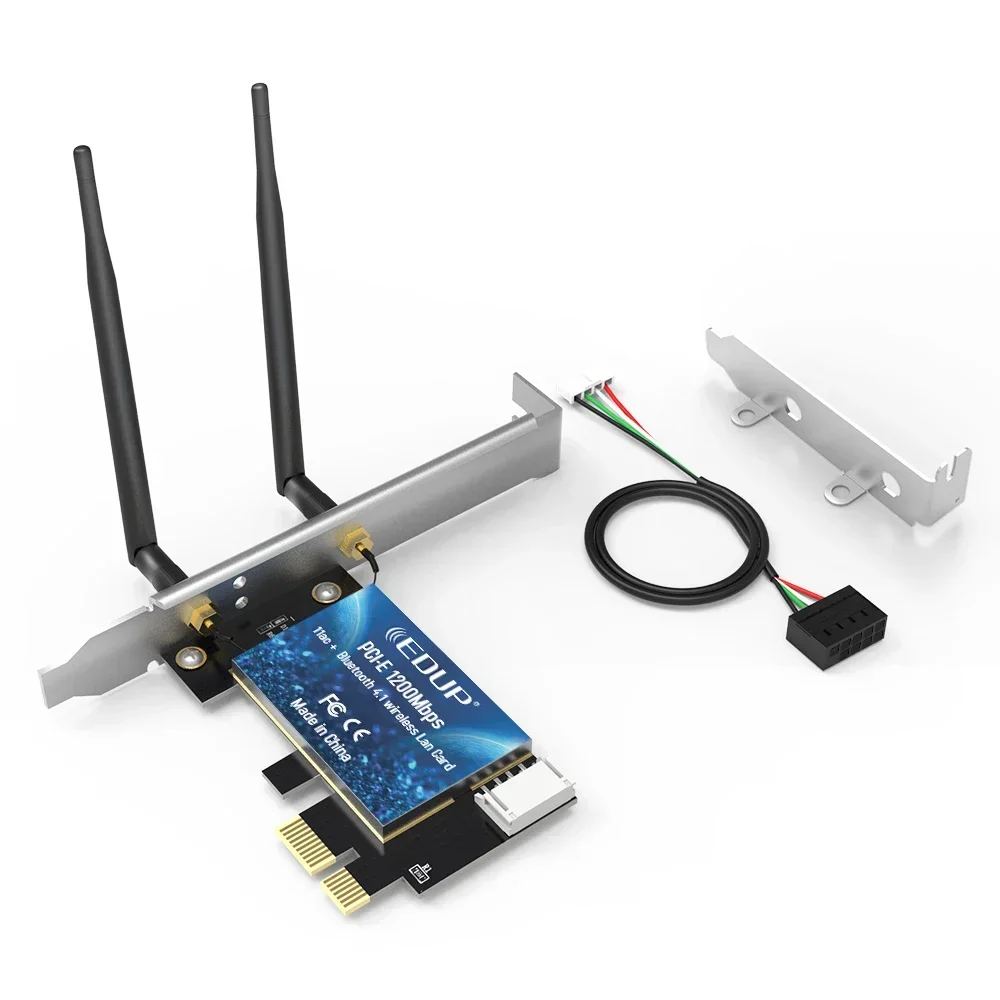 AC1200Mbps Wi-Fi con adaptador PCI Express Bluetooth con antena 2*5dBi wifi tarjeta de ordenador portátil ethernet usb adaptador wifi 1200mbps