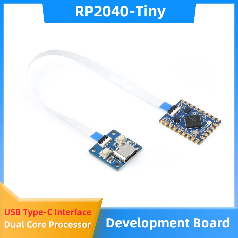 RP2040-Tiny para Raspberry Pi Pico Placa de desarrollo procesador de doble núcleo placa adaptadora de puerto USB opcional - imagen 2