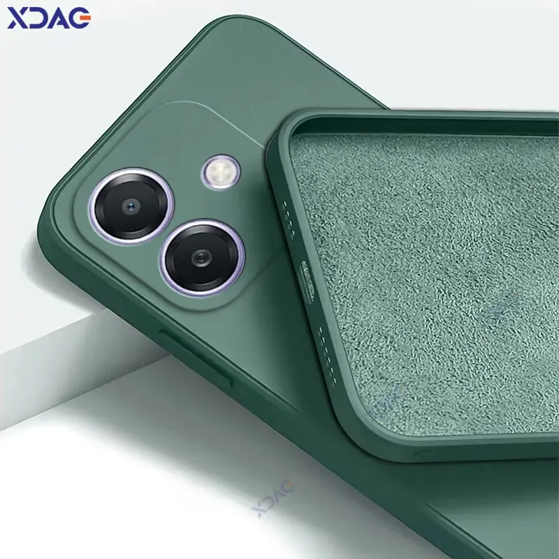 Fundas originales para teléfonos móviles OPPO A20 A40 A40m, fundas traseras de silicona líquida cuadradas completamente suaves OPPOA20 OPPOA40m, funda de doble revestimiento - imagen 3