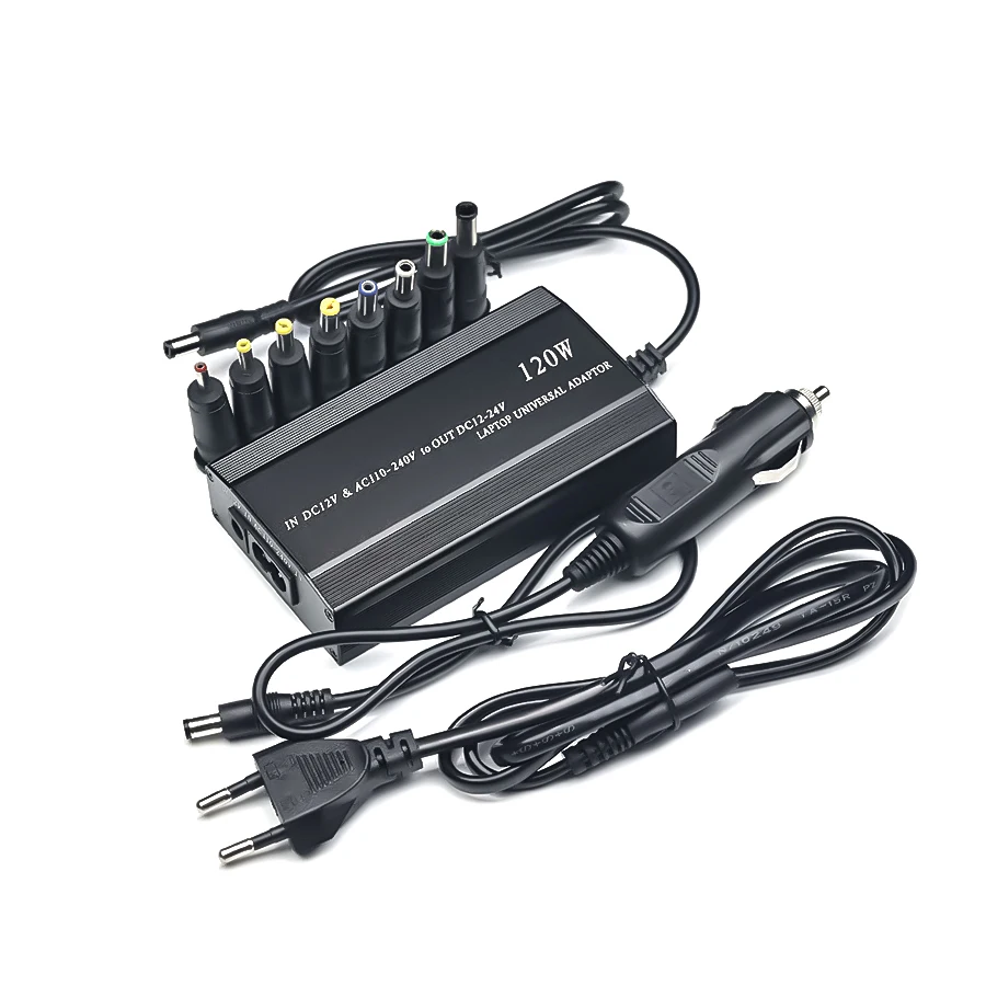 Ajustable 120W 220v 110v a 12V 15V 16V 18V 19V 20V 22V 24V cargador de coche Universal AC DC adaptador fuente de alimentación usb Notebook - imagen 2