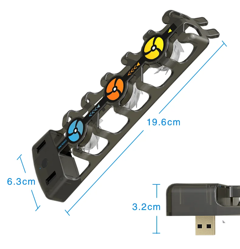 Ventilador de refrigeración RGB para PS5, sistema de refrigeración eficiente, ventiladores enfriadores silenciosos de 3 velocidades para accesorios de consola PS5, disco y edición Digital - imagen 4