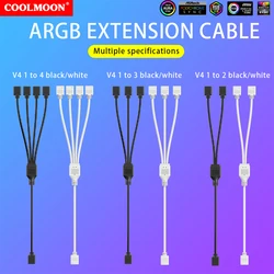 COOLMOON Cable Extensión ARGB con Tapa Protectora Divisor Placa Base