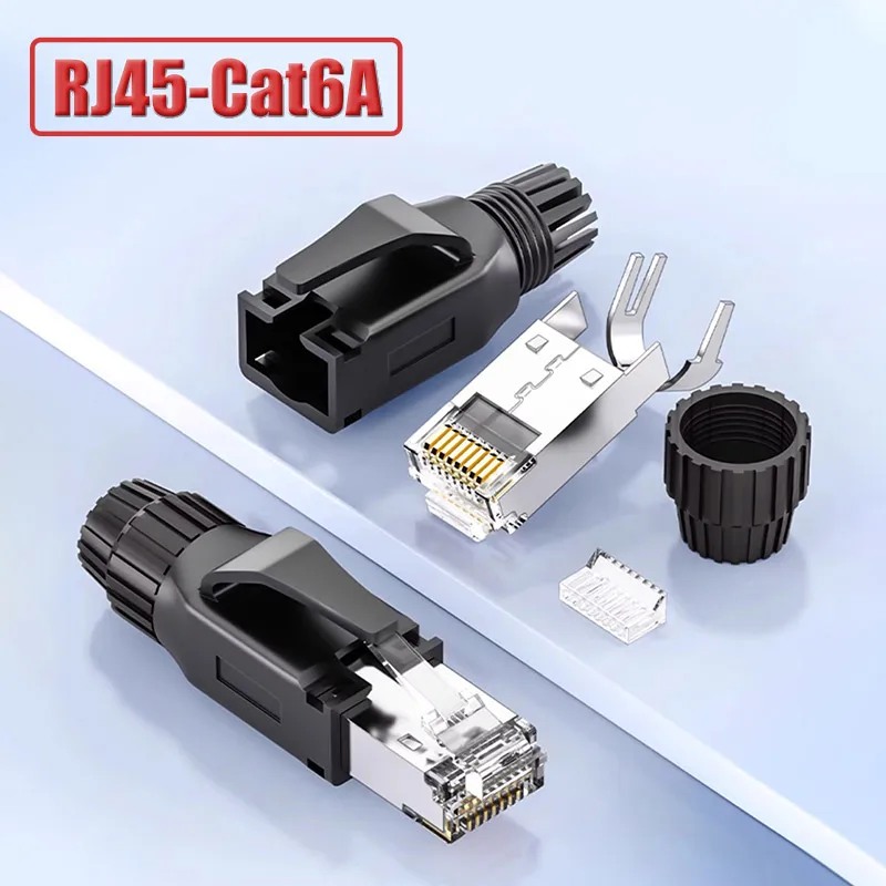 Profinet-conector Industrial blindado RJ45, conector con amortiguación, 4 pines, 8 pines, CAT6A, cabezal de cristal, Cable de red Ethernet, enchufe de Terminal - imagen 2
