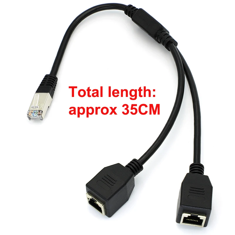Adaptador Divisor Ethernet RJ45 1 Macho 2 Hembra – Splitter LAN Doble - imagen 4