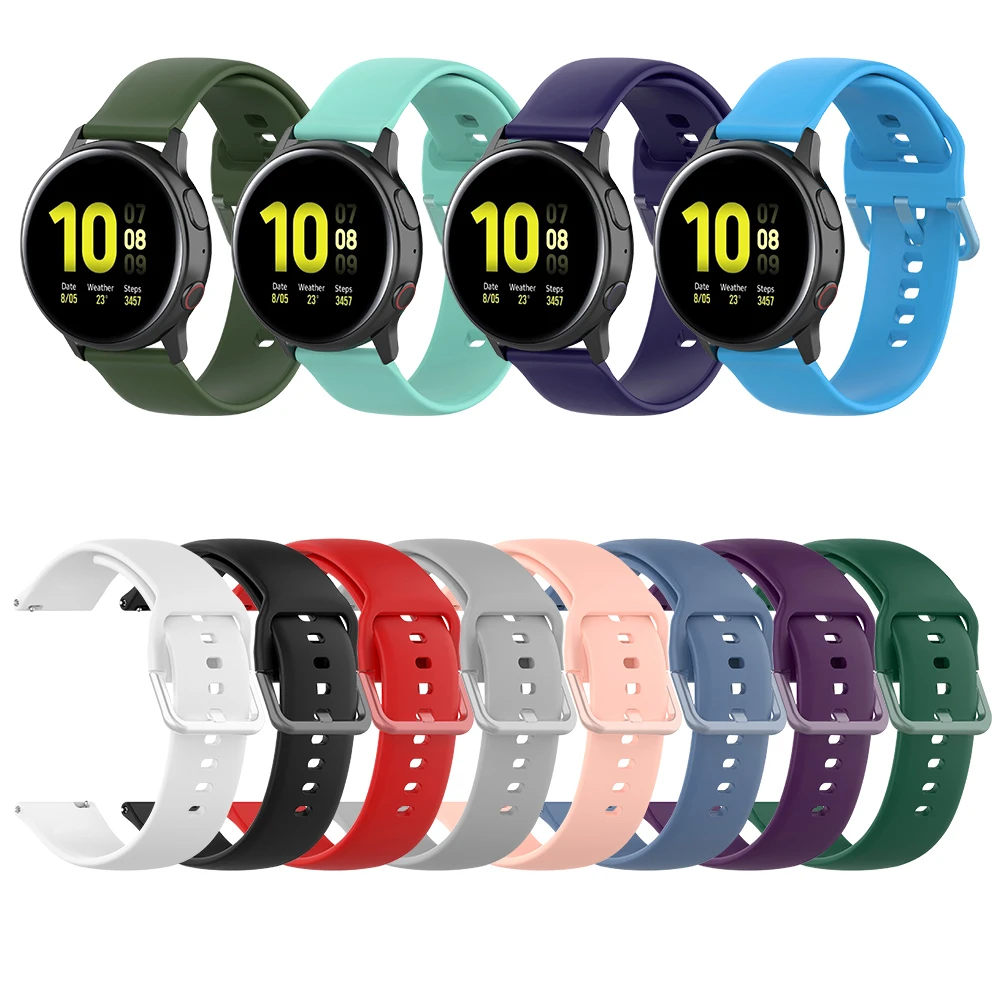 Correa de silicona para Samsung Watch 7/6/5 40/44mm 5 Pro 45mm Reloj de pulsera 4 6 Classic 43mm 47mm correas pulsera 22mm 20mm Correa