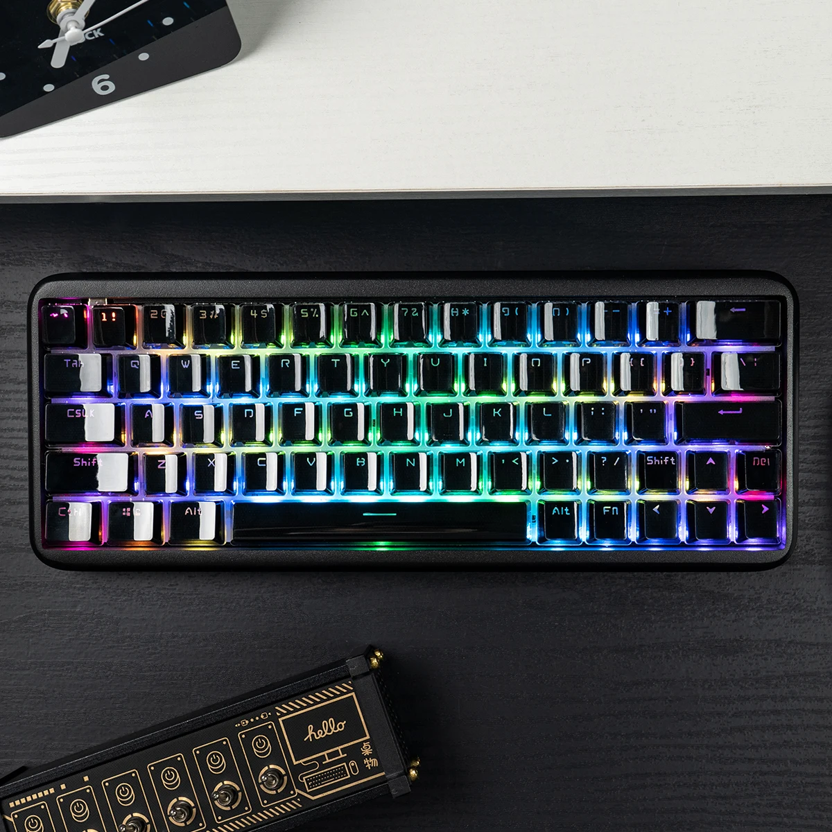 Mad 60he Mad 68he Ace68 teclas con tema de cristal, 134 teclas o 106 teclas, teclas de perfil ABS OEM para teclado Wooting 60he Aula Hero 68he - imagen 5