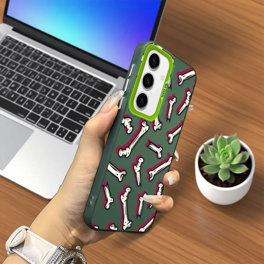 Funda para Teléfono con Diseño de Huesos y Gafas de Terror para Samsung Galaxy A12 A34 A13 A14 A15 A16 A21s A23 A26 A24 A25 A17 A20s A31 A35 - imagen 3