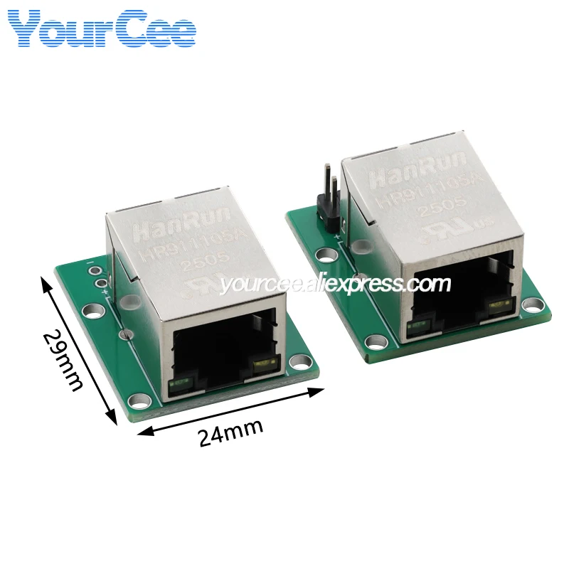 2 uds/1 unidad HR911105A con luz LED RJ45 puerto de red módulo de placa adaptadora conector Ethernet filtro de transformador de red - imagen 4