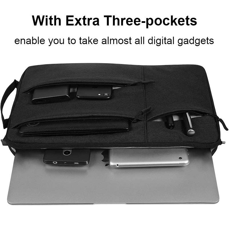 Bolsa para ordenador portátil, Funda para PC 11 13 14 15, 15, Funda, Funda portátil para Macbook Air Pro 12 13,3 15,4 15,6 pulgadas Redmi Mac book M1 - imagen 4