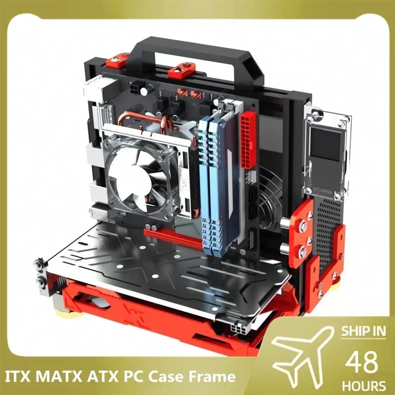 Gabinete de jugador MOD para ITX MATX ATX, caja de PC, estante de marco abierto, enfriador de agua, chasis para juegos de ordenador de escritorio - imagen 2