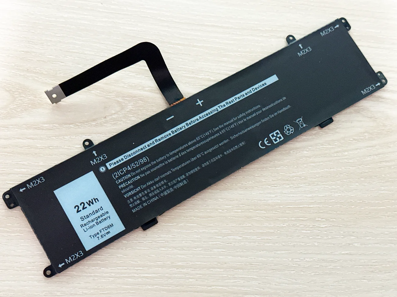 SeagullStar FTD6M 06HHW5 K17M-BK-US 6HHW5 K17M batería del ordenador portátil para Dell Latitude 7285 teclado 2 en 1 E7285 7,6 V 22Wh/2750mAh - imagen 2
