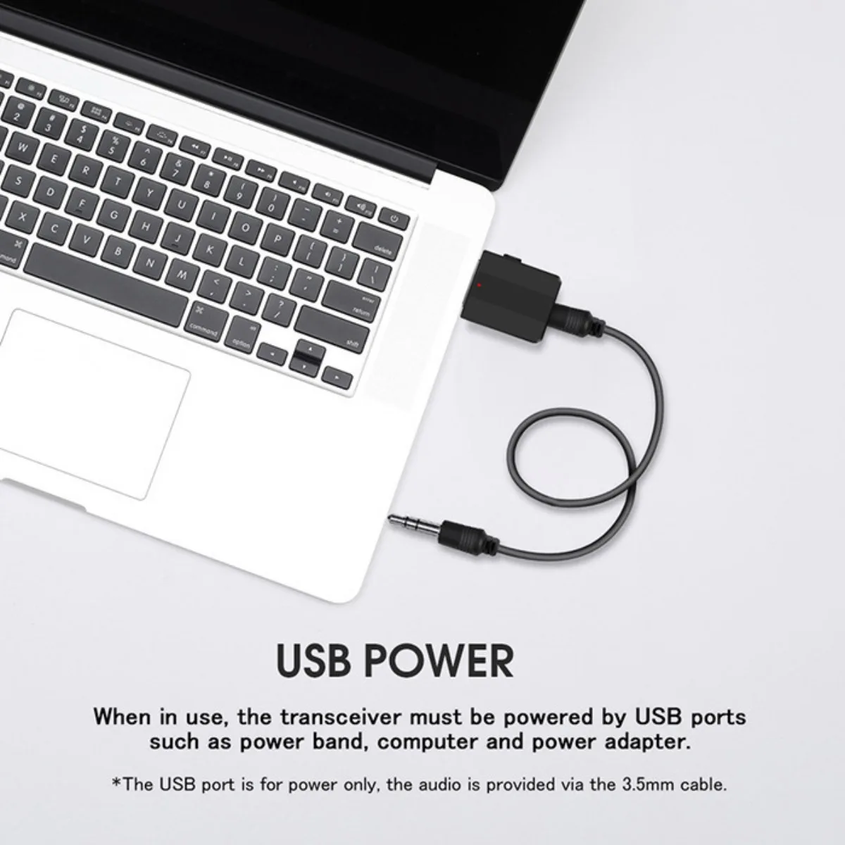 Receptor y transmisor 2 en 1 Bluetooth 5,0, adaptador de música inalámbrico estéreo AUX de 3,5mm para Radio de coche, TV, adaptador Dongle USB inalámbrico - imagen 3