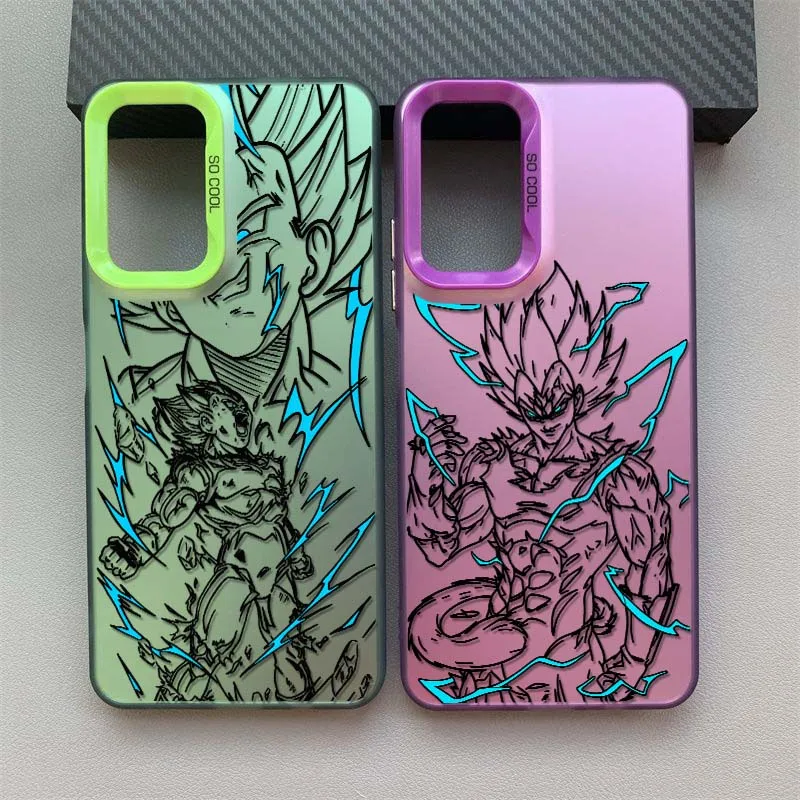 D-Dragon Ball Vegeta Cool Anime funda para Redmi Note 14 13 12 11 10 9 8 Pro Plus funda de teléfono plateada colorida - imagen 2