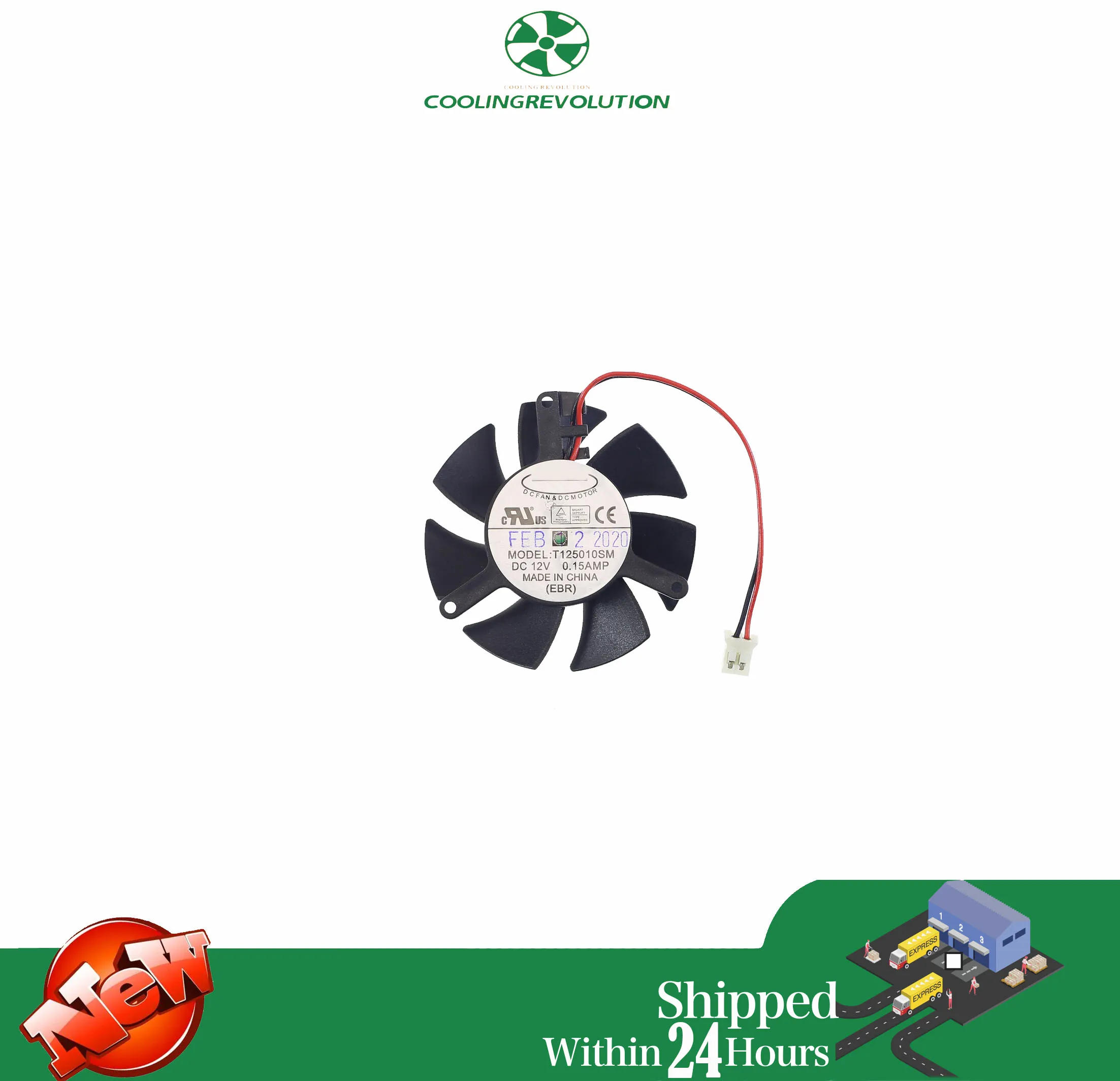 48MM T 125010 Ventilador para tarjeta gráfica SM DC12V 0.15AMP 2Pin - imagen 3
