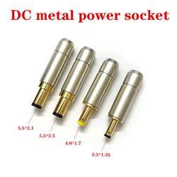 Conector macho Jack de enchufe de alimentación CC de alta calidad chapado en cobre dorado 5,5X 2,5/5,5X2,1/4.0x1,7/3,5X1,3 para salida de energía lineal