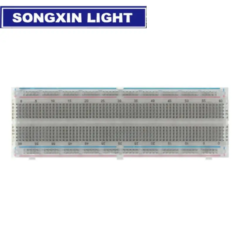SAMIROB-Placa de pruebas de 400/830 puntos, placa de pruebas de 830 puntos, PCB sin soldadura de MB-102, placa de pruebas de 400 agujeros, MB102 - imagen 3