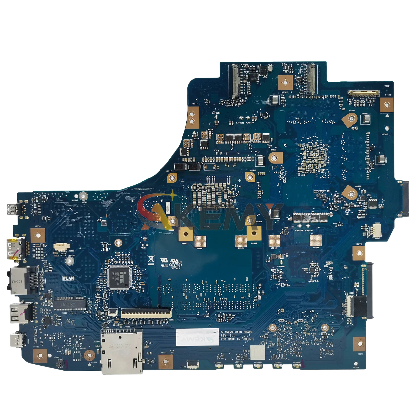 Placa base para ordenador portátil GL752VW para ASUS ROG Strix GL752V ZX70VW GL752VW GL752VL placa base para portátil con CPU I5 I7 100% pruebas OK stk - imagen 3