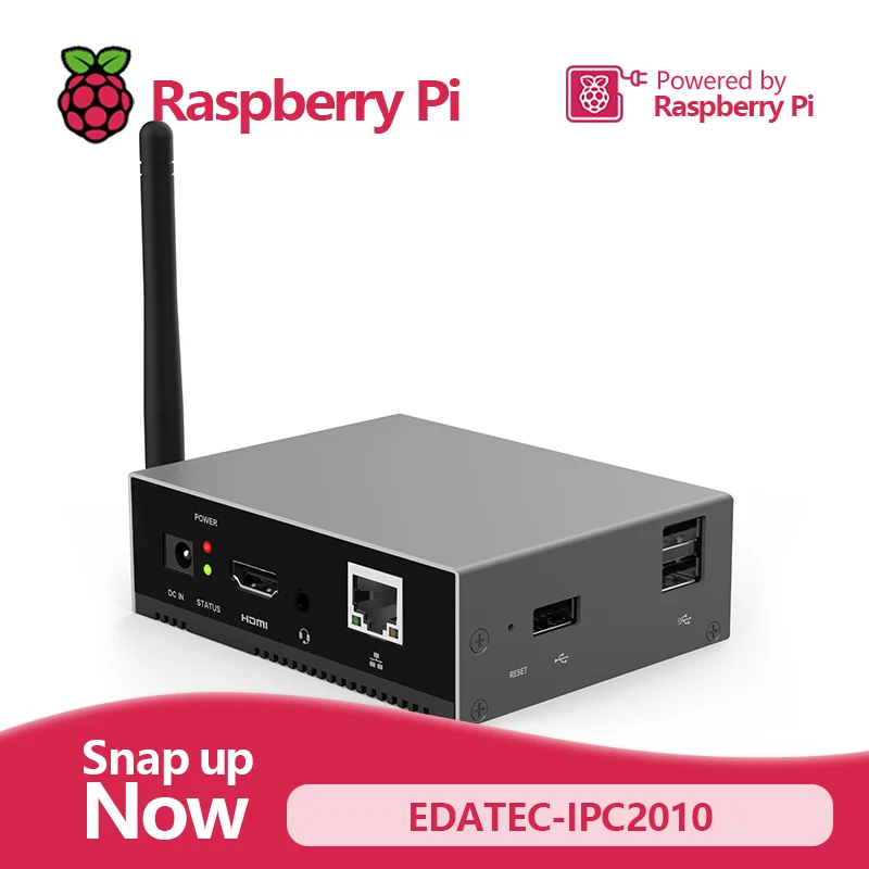 Broadcom BCM2711 ED-IPC2010, basado en Raspberry Pi CM4, con CPU 4 Core Cortex A72 de 1,5 Ghz y 64 bits, hasta 8 GB de RAM