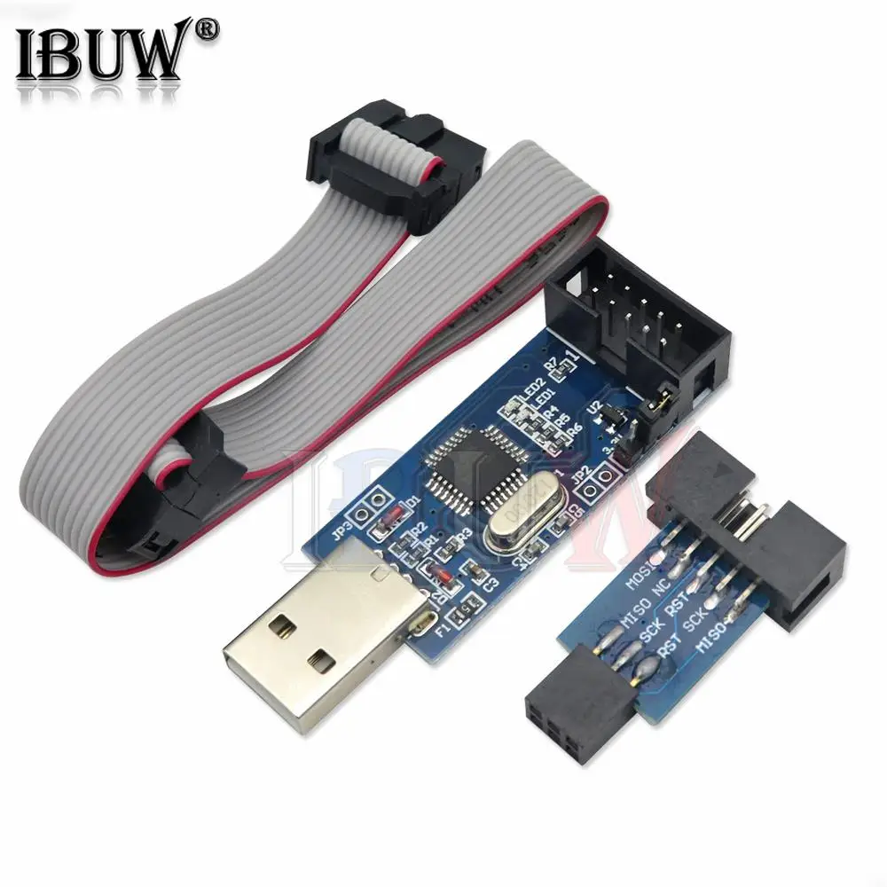 1 Uds USBASP USBISP AVR programador USB ISP USB ASP ATMEGA8 ATMEGA128 soporte Win7 64 STK500