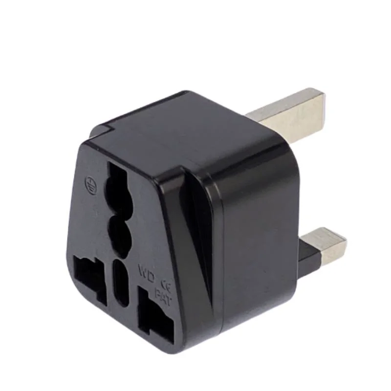 Adaptador de enchufe de viaje Universal AU EU CN EE. UU. a Reino Unido tipo G Singapur Malasia Reino Unido convertidor de toma de corriente blanco negro 13A - imagen 3