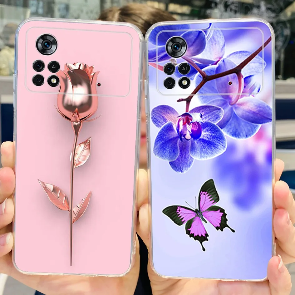 Funda de silicona para Xiaomi Poco X4 Pro 5G, cubierta trasera de TPU transparente y suave, mármol de lujo - imagen 2