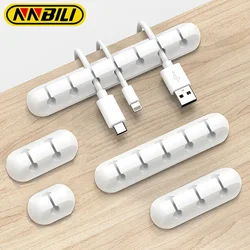 NNBILI Organizador de cables USB con clips autoadhesivos y silicona