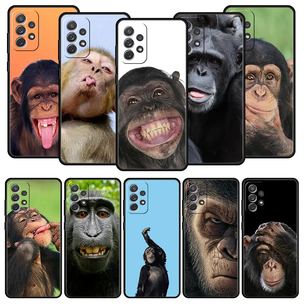 Funda de teléfono mono para Samsung A51 A71 A21S A17 A11 A15 A25 A31 A41 A23 A33 A53 A73 A07 A03S A05S A13 A35 A55 5G