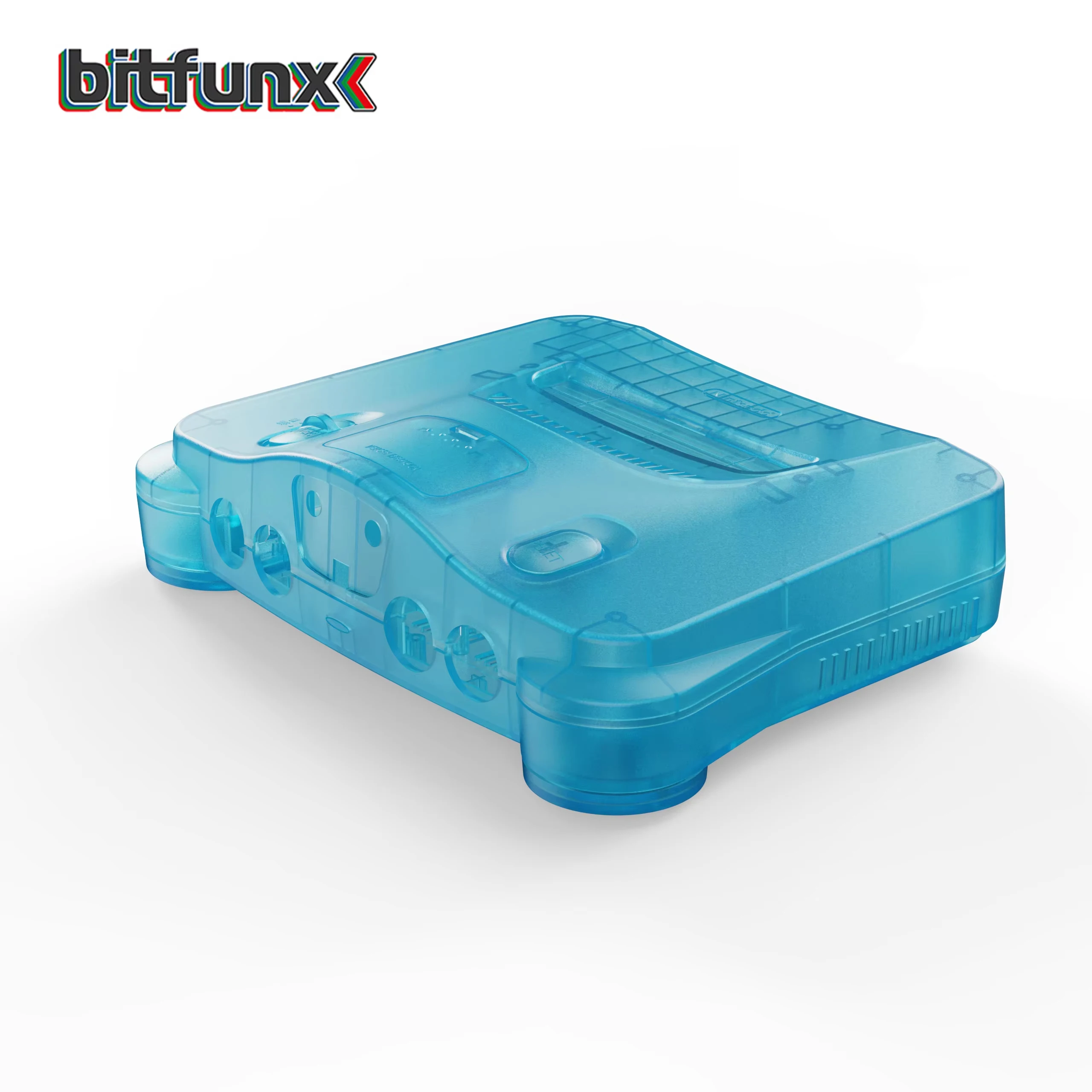 Bitfunx Ice Blue N64 carcasa de repuesto transparente carcasa protectora para consola de juegos Nintendo 64 todas las versiones - imagen 2