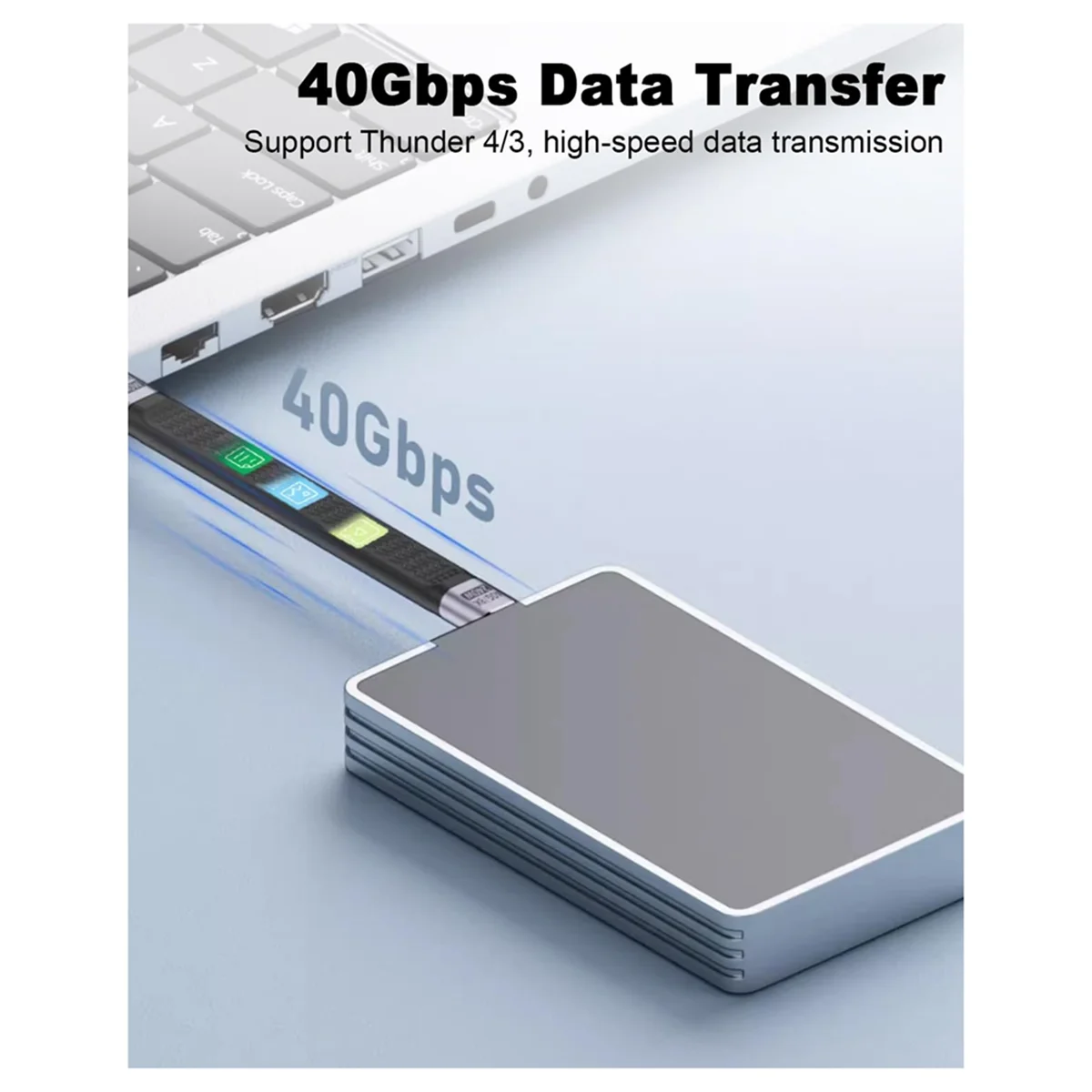 Enjoy Life, It's Worth Having 40Gbps USB 4.0 PD 240W Fast Charging Cable Support 8K 4K Video Transmission Mobile Data Cable for - imagen 5