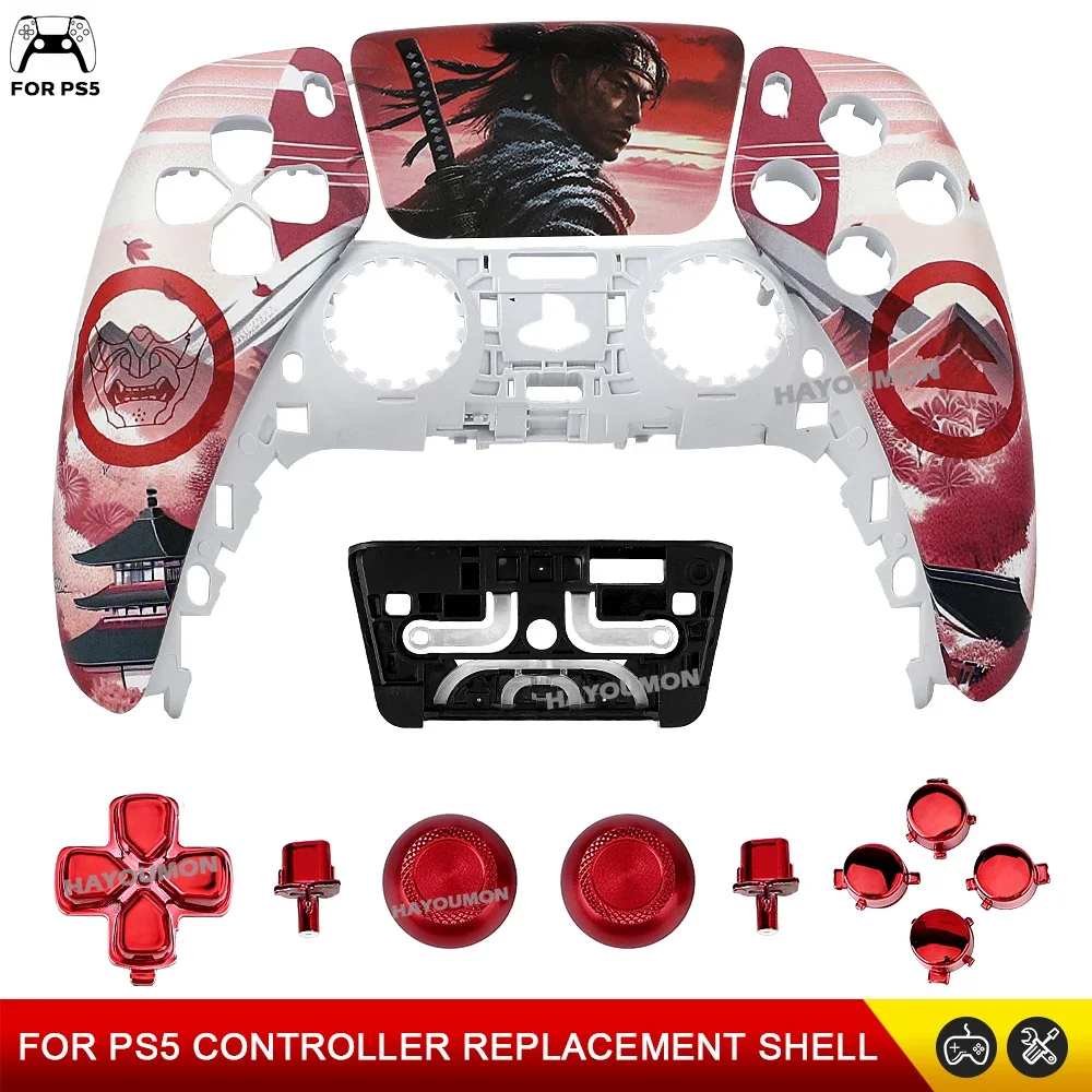 Nueva carcasa de repuesto para panel táctil para controlador PS5, carcasa BDM-010/020/030/040/050, cubierta trasera frontal para mando de Ps5 Faceplat - imagen 4