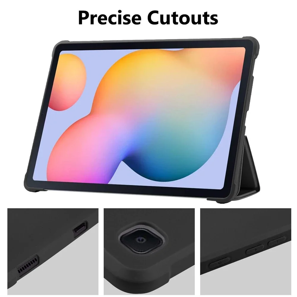 Funda para Samsung Galaxy Tab S6 Lite 10,4 "funda magnética de cuero PU suave triple para S6 Lite SM-P620 P625 P613 P619 P610 P615 - imagen 5