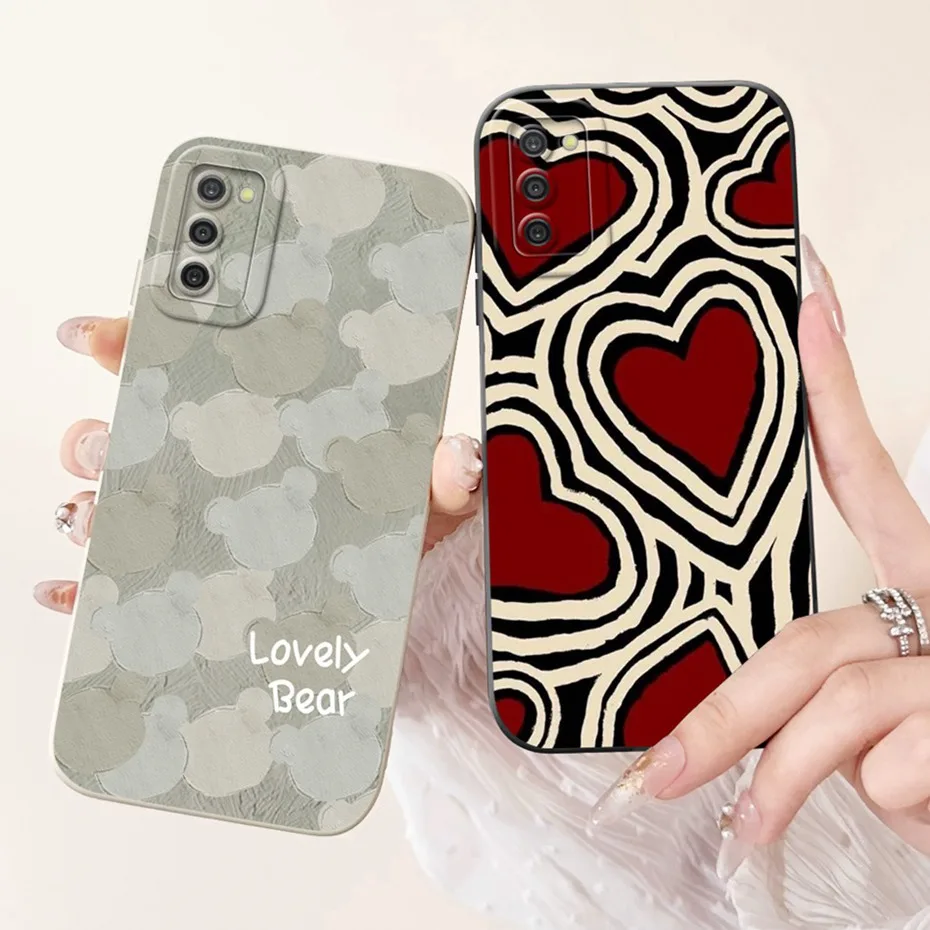 Funda protectora para Samsung Galaxy A03S A02S, funda de teléfono de silicona suave con estampado de moda - imagen 3