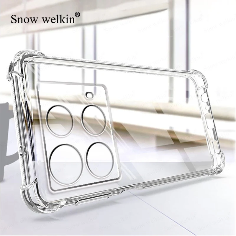 Funda de protección completa con amortiguador de Airbags para Infinix Note 40 Pro Plus 40S 4G 5G, funda trasera transparente de TPU suave a prueba de golpes - imagen 2