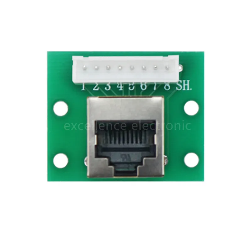 Placa adaptadora piezas RJ45 a conector Ethernet Modular XH2.54, interfaz de red, placa de ruptura, cabezal de Pin, 1 unidad - imagen 5