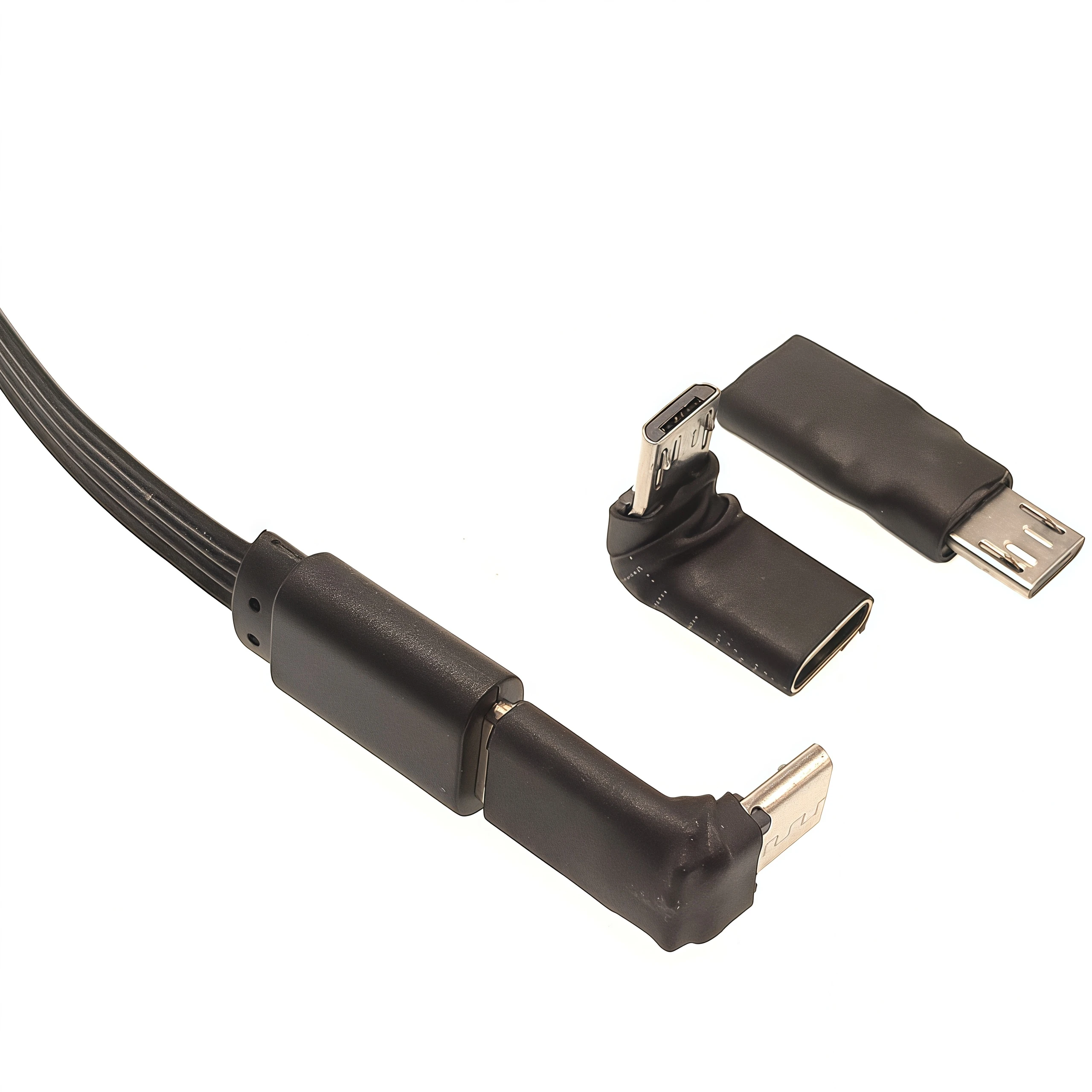 Adaptador recto tipo C hembra a Micro USB Android macho para cargador de teléfono móvil V8, transmisión de datos, conector de Cable de 5 pines - imagen 2